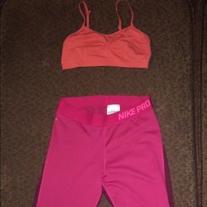 Nike Pro dry fit Capri stretchy pants size:M